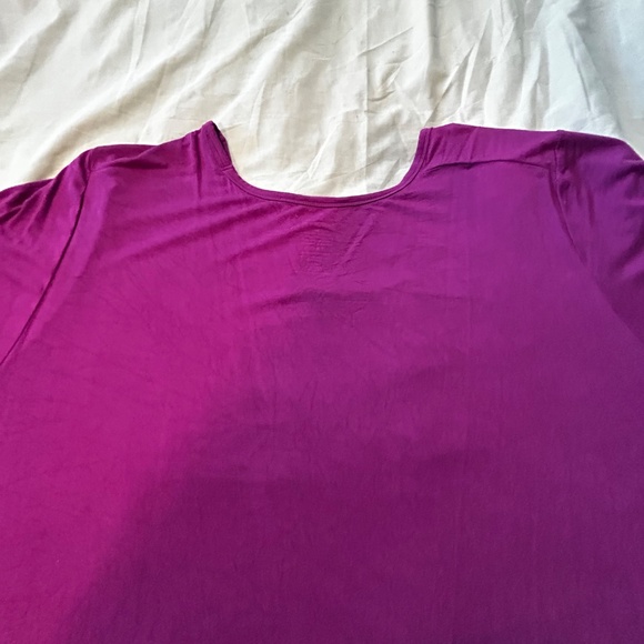 T-SHIRT, SHORT SLEEVE, FUSCHIA, SIZE 4X, VEE NECK, GEORGE, IN BAG, NEVER WORN - Picture 7 of 7